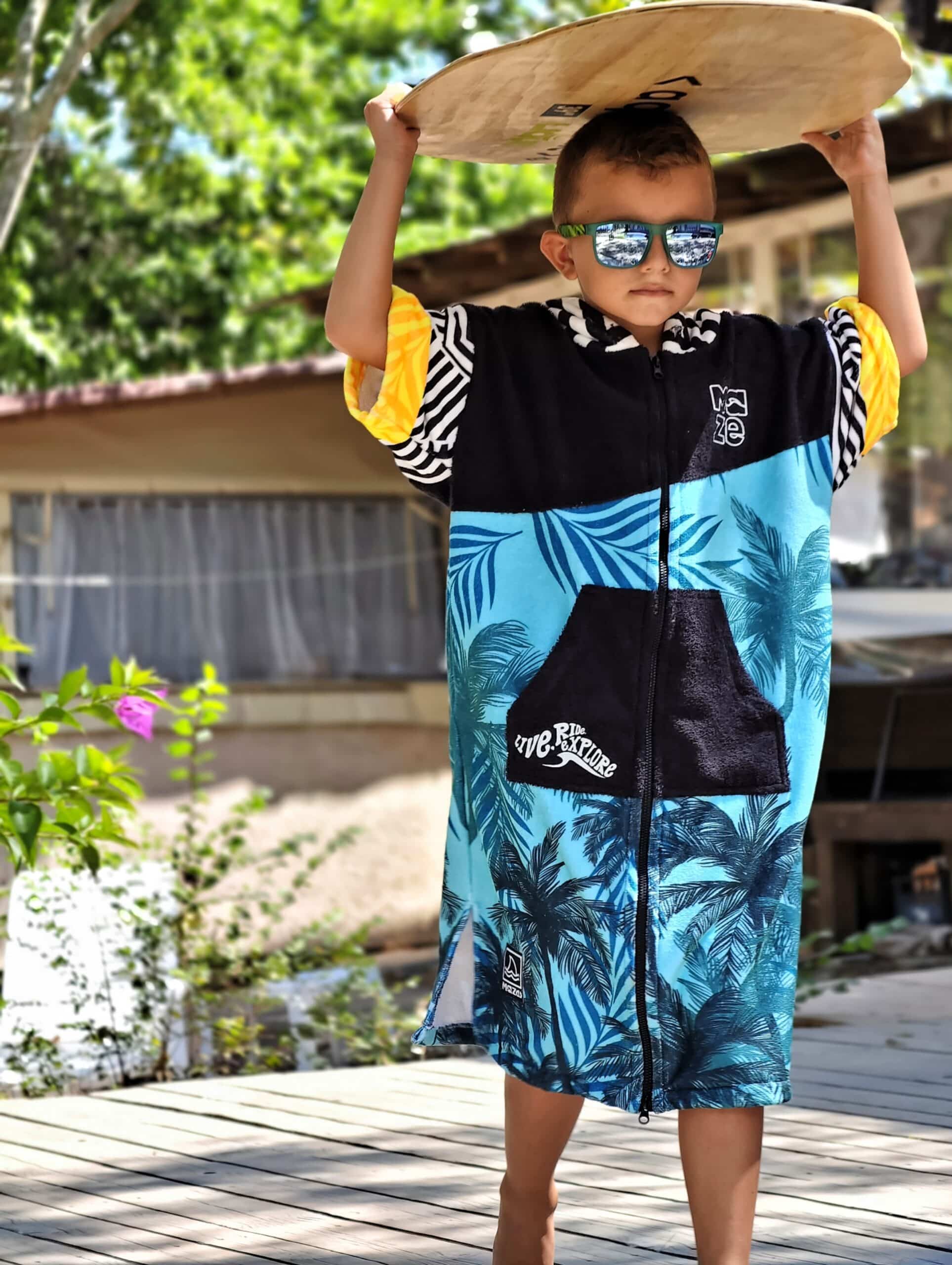 ПОНЧО MAZE BLUE TROPICAL ZIP